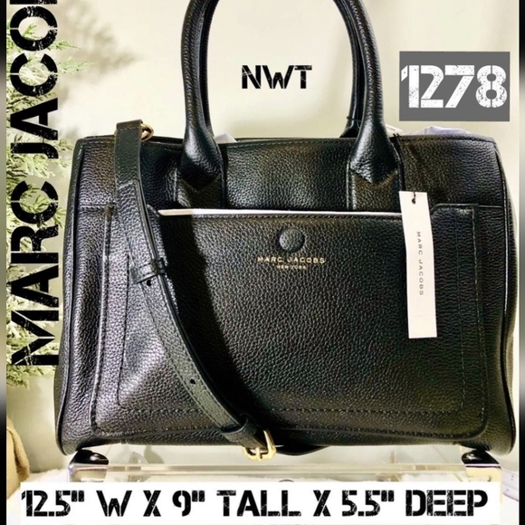 NWT Marc Jacobs Black Pebble Leather Empire City Tote Bag - Picture 9 of 10